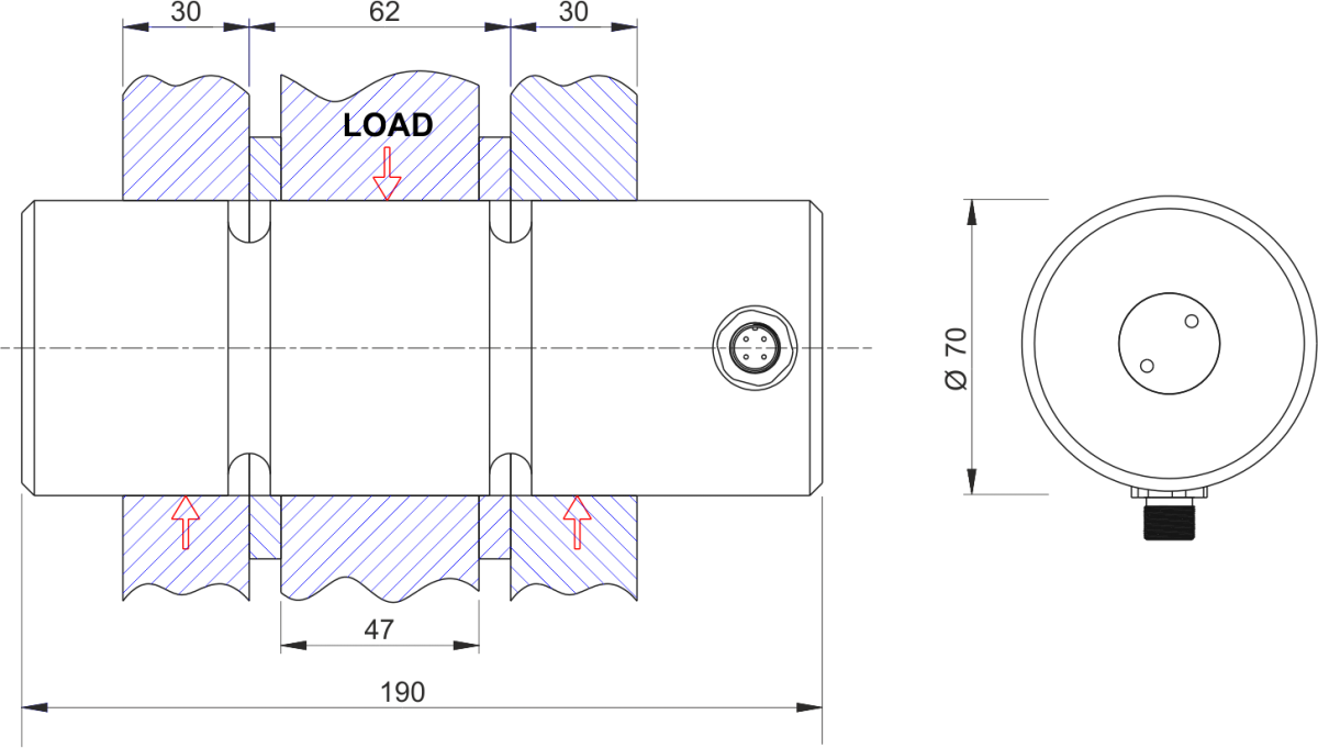 lcm4660 Bulones de Carga dimensiones